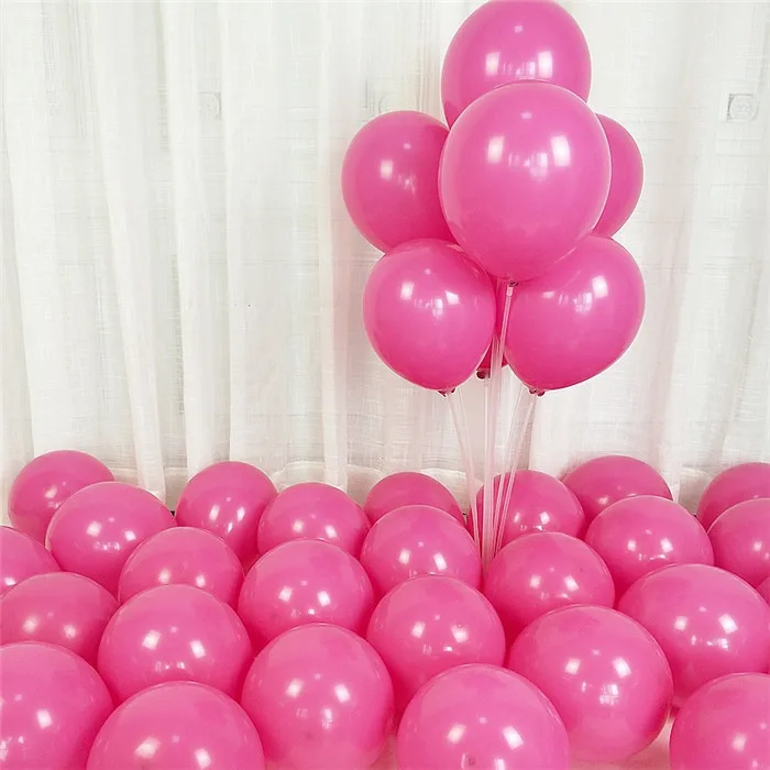 10 шт. 12 дюймов Прозрачные Шары для душа для детей, свадебные шары, гелиевые надувные воздушные шары, подарки - Цвет: 2.2gMat D25 LiRosRed