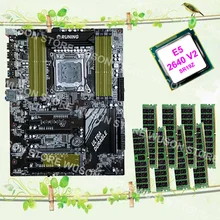 러닝 슈퍼 x79 lga2011 마더 보드 xeon e5 2640 v2 sr19z 2.0 ghz ram 128g (8*16g) 1600 mhz ddr3 recc 최대 지원 8*16g 1866 mhz(China)