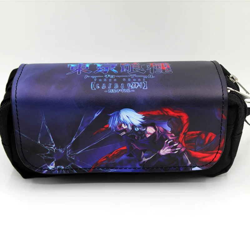 Anime Tokyo Ghoul Ken Kaneki pencil-bag Makeup Bag Zipper Pouch Students Stationery Pouch