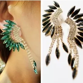 

2019 Spring New Nice Jewelry Crystal Angel Wig Big Drop Earring For Woman Factory Price