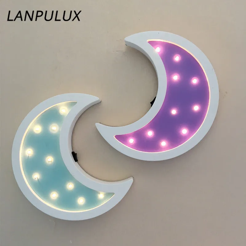 Lanpulux Луна Ночник детская спальня мультфильм украшение лампа настенное