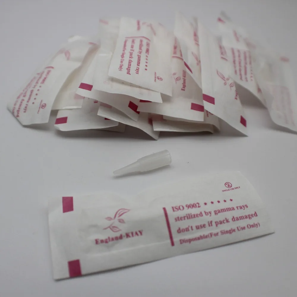 Disposable Traditional Tattoo Needle Caps Plastic Tips Nozzles For Permanent Makeup Eyebrow Lip Machine