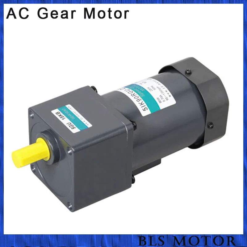 90W ac motor with gearhead 220v 380v single phase or 3 phase motorac