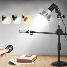 Регулируемый Настольный кронштейн для фотосъемки телефона+ стрела+ Супер яркий 35 Вт Светодиодный светильник для фотостудии комплект для фото/видеосъемки