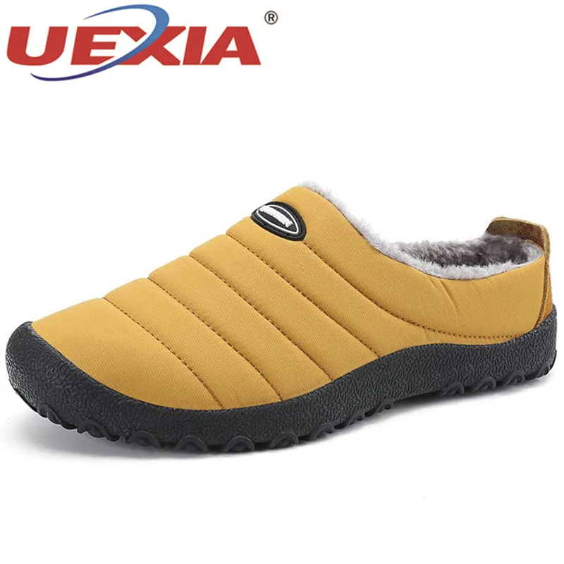 UEXIA/99% г. скидки высокое качество зимние теплые меховые мужские тапочки плюшевые