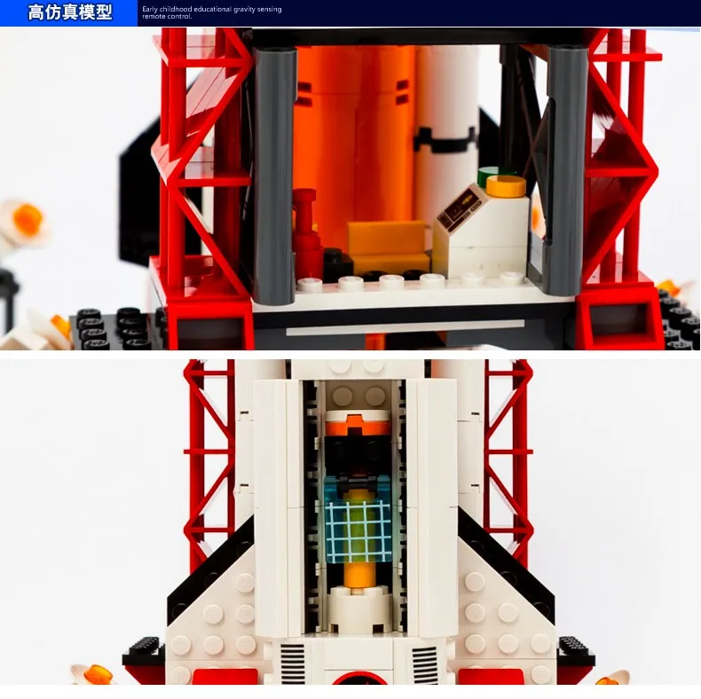 Spaceport 679pcs Building блокирует обучение образование кирпичи игрушки модели