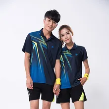 Бадминтон Спорт футболки костюмы, женская рубашка для настольного тенниса тренировочная одежда, мужчины pngpong/теннисные майки трикотажные комплекты одежды
