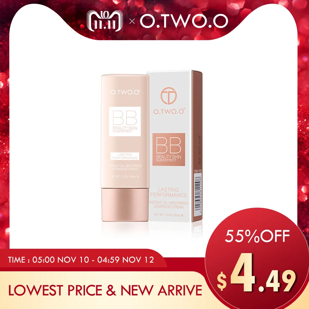 O.TWO.O Perfect Full Cover BB Cream 30ml Foundation Makeup Perfect BB&CC Cream Face Makeup Concealer Oil Control Moisturizing