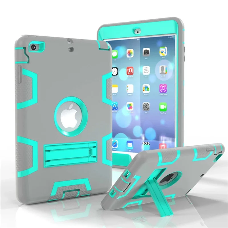 

Fashion Armor Case For iPad mini 1 2 3 Kid Safe Heavy Duty Silicone Hard Cover For ipad mini 1 2 3 7.9 inch Tablet Case