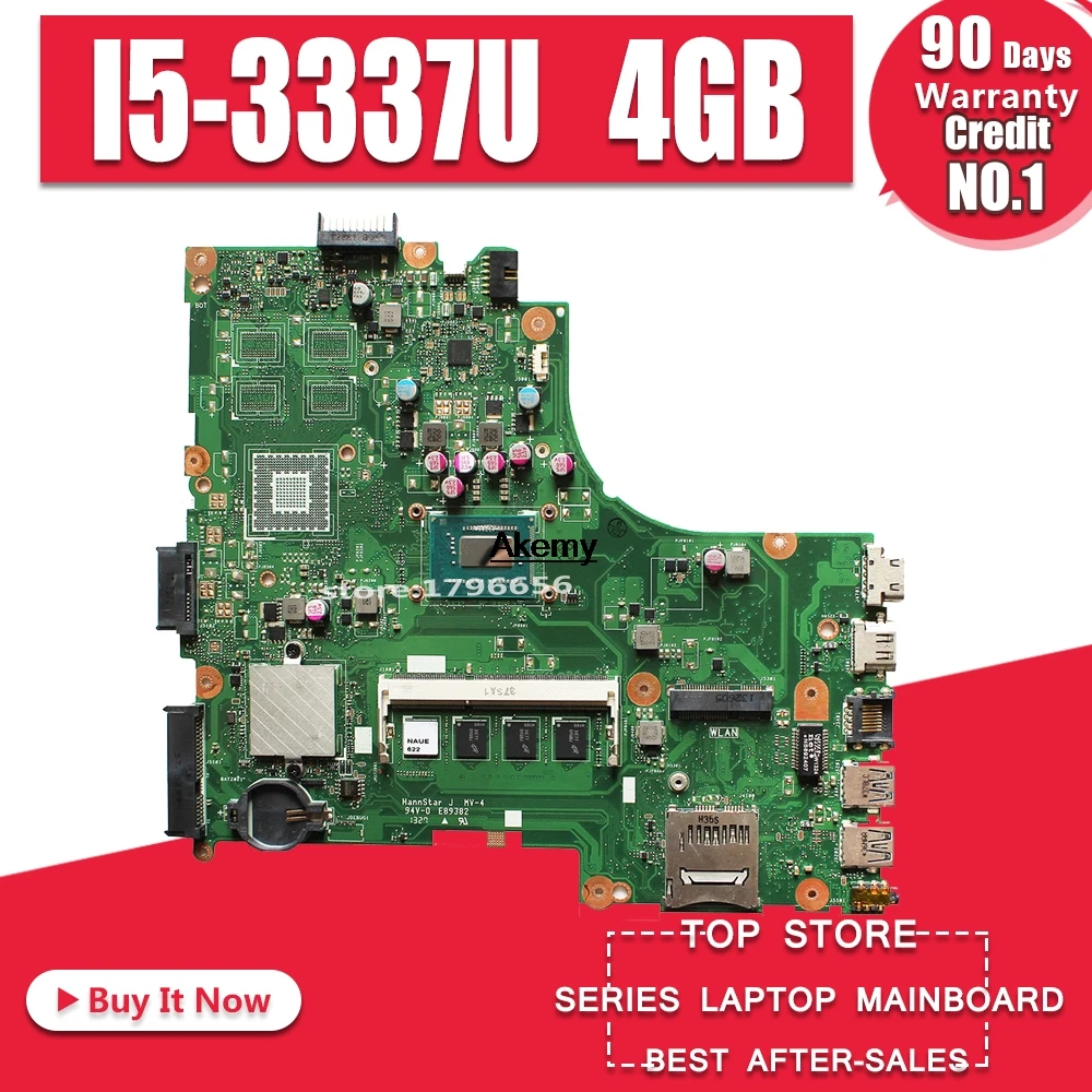 

Akemy For Asus X450CC X450CA A450C X450C Motherboard with I5-3337U cpu 4GB memory