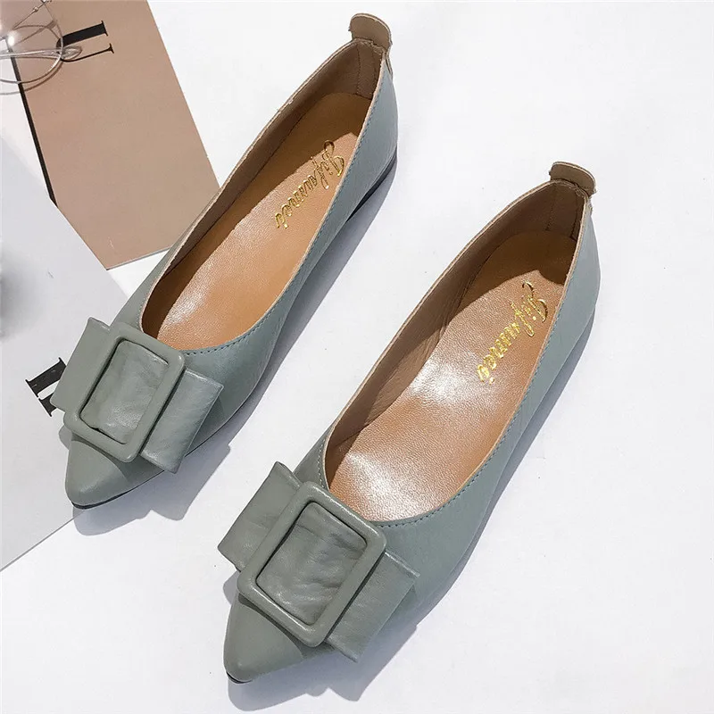 shoes woman Women's Fashion Casual Solid Colors Pointed Toe Flat With Shallow Work zapatillas mujer Shoesflat shoes women #4j24 (13)