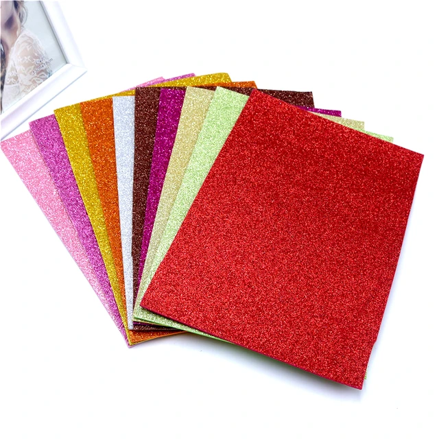 10pcs Colored Paper For Kids, A4 Glitter Paper for DIY Projects, Scrapbook,  and Craft, Birthday,& Silver - AliExpress