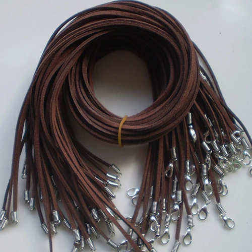 

2016 10 Pcs Plush Faux Leather String Lobster Clasps Cords Wire Concise Necklace