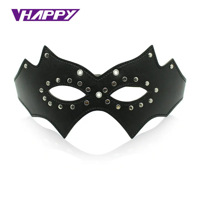 Новинка Кожаная маска на глаза повязка для секса патч глаз с красными глазами