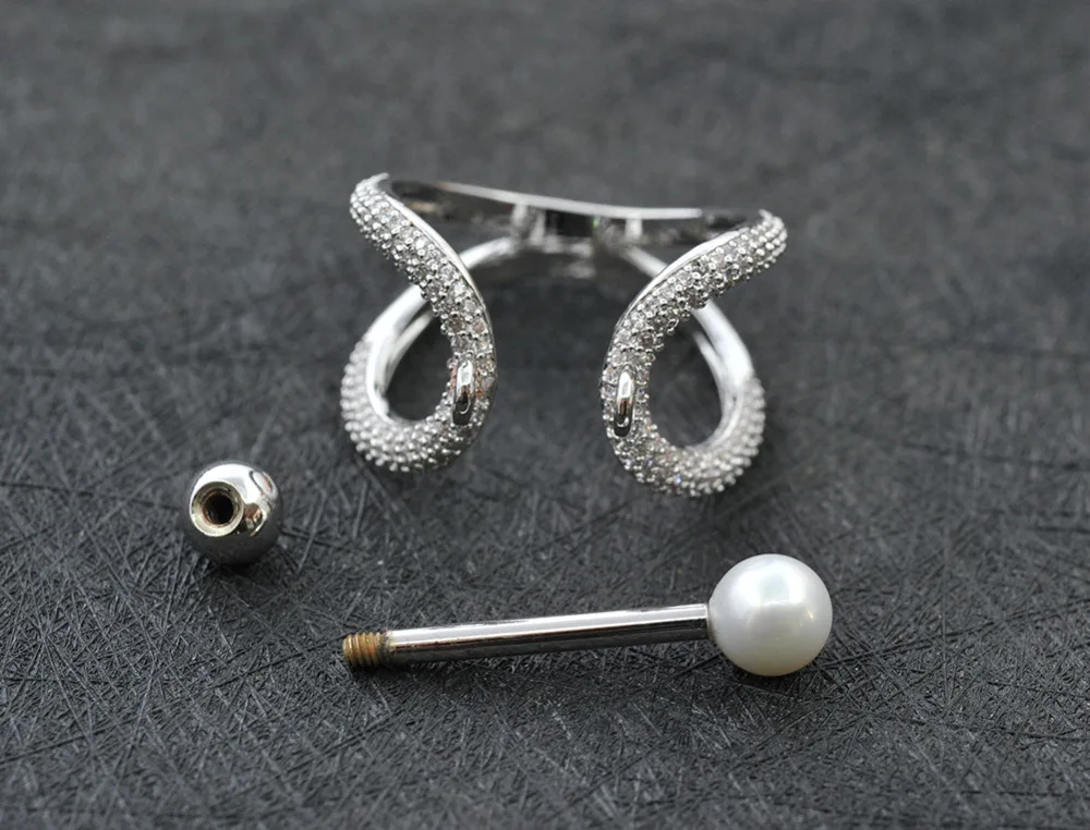 Многофункциональное циркониевое кольцо из чистой меди в форме жемчуга рельсовая