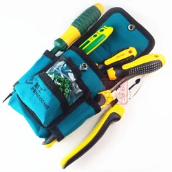 Pochette de réparation multifonctionnelle, sac à outils, Kit d'outils en tissu Oxford imperméable, poches, ceinture de taille pour électricien, 1 pièce 