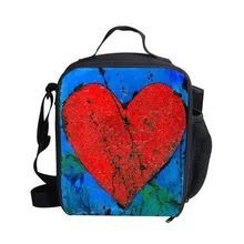 FORUDESIGNS, рождественский подарок, новые модные детские сумки для ланча, термоизолированные, Милый принт с сердцем, Наплечные, Детские Ланч-боксы, ланч-боксы