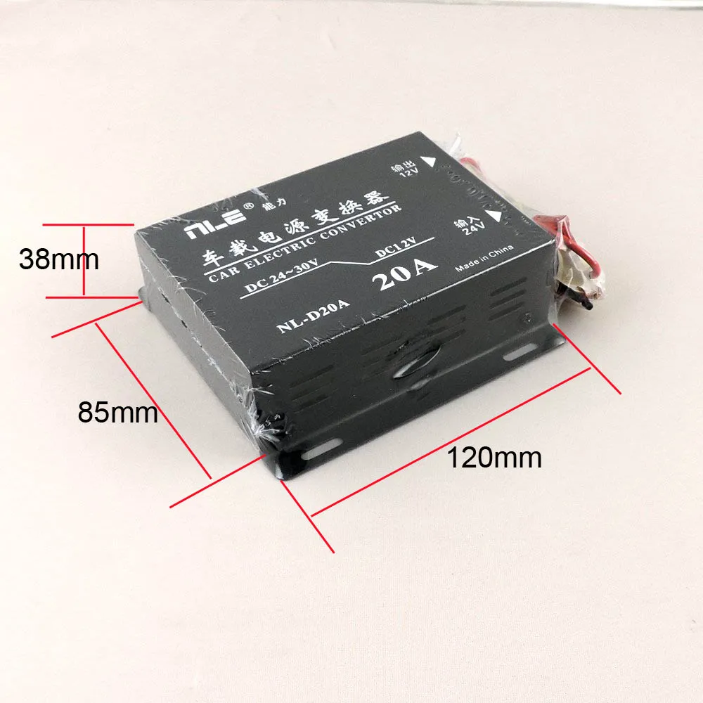 Автомобиль инверторы 20A снижение Напряжение 24 В до 12 В автомобильный преобразователь грузовиков Аудиомагнитолы автомобильные сабвуфер DVD конвертер Мощность