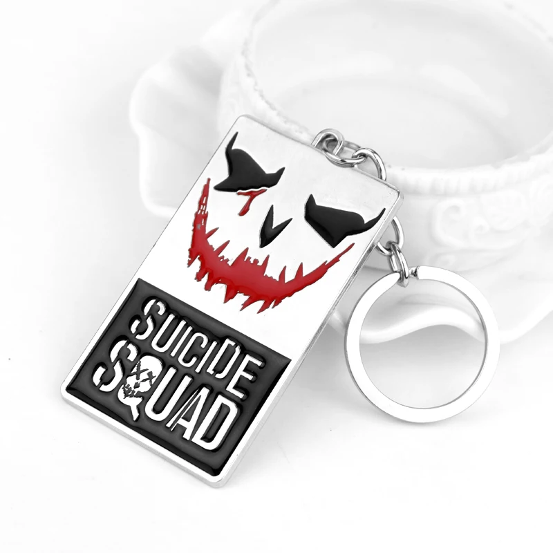 Брелок с надписью Отряд Самоубийц Джокер собаки|key ring|tag keychaindog tag keychain |