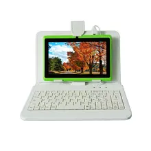 Yuntab 7 дюймов зеленый цвет Q88 Android4.4 Tablette PC Quad Core 1.5 ГГц 512 МБ + 8 ГБ с двойной Камера (добавить Белый клавиатура)
