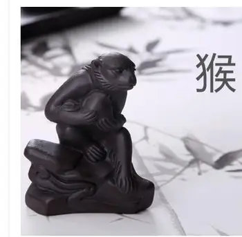 

Purple sand 12 zodiac decorative pieces can raise tea play table accessories pet personality crafts sculpture statues Home