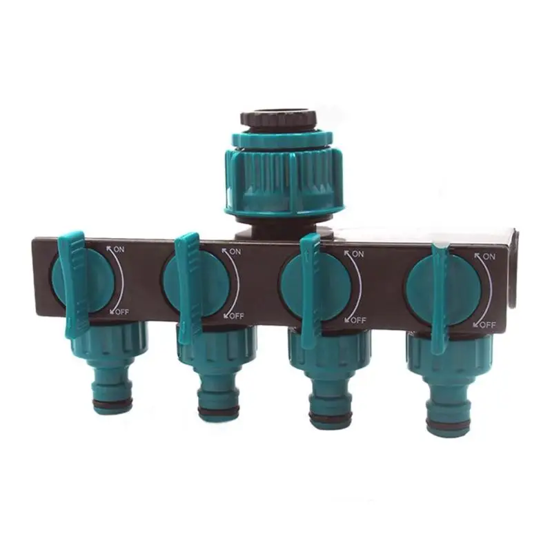 Garden Irrigation System 4-way Tap Hose Splitter Garden Drip 4/7 or 8/11 Hose Fittings Pipe Connector Irrigation Set Watering Garden Irrigation System 4-way Tap Hose Splitter Garden Drip 4/7 or 8/11 Hose Fittings Pipe Connector Irrigation Set Watering