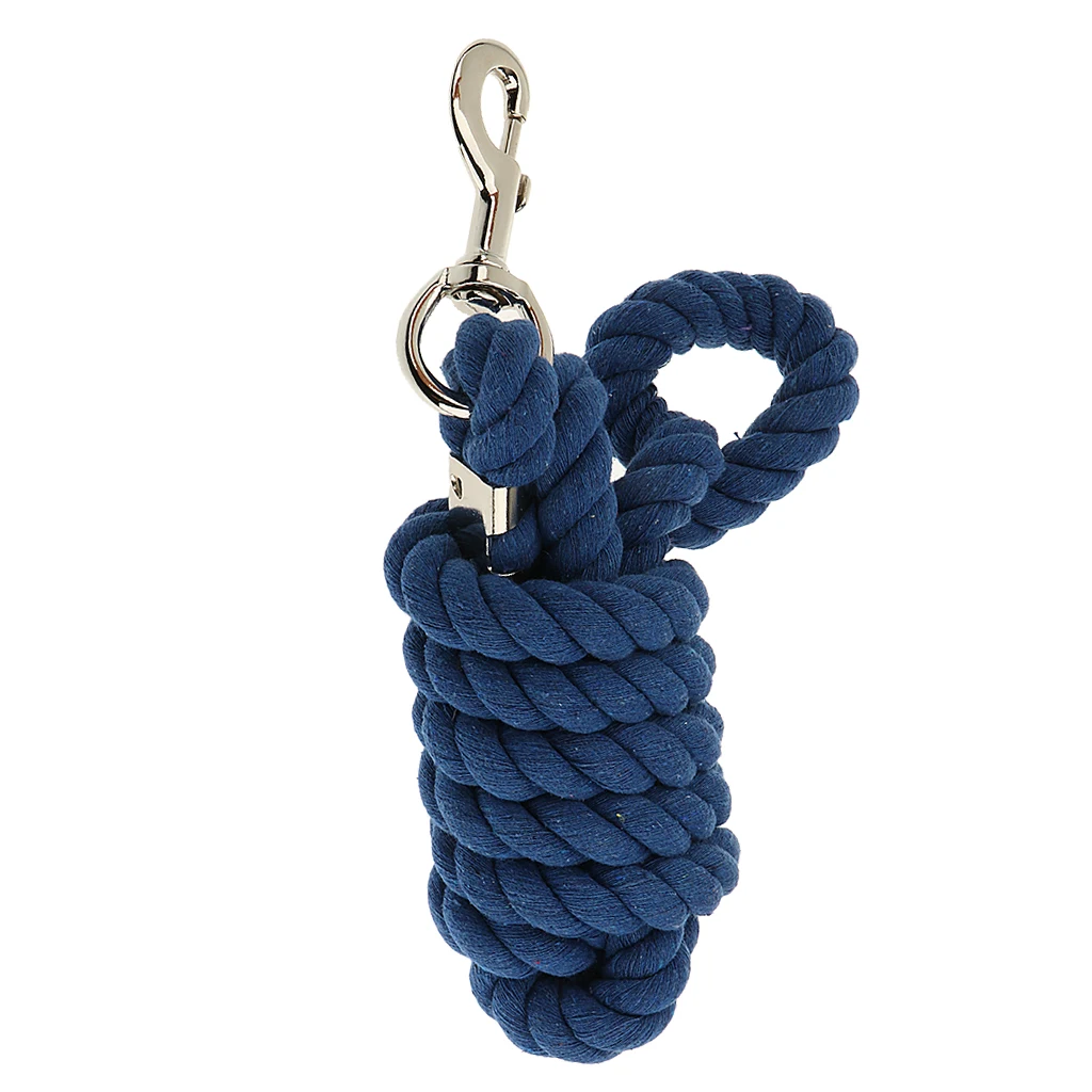 Perfeclan  Premium Horse Lead Ropes Cotton Weave Rein Halters Braided Reins 2.5 m Extra Thick Rope 