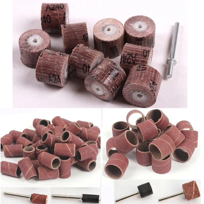 70pcs sandpaper grinding wheel Sanding Drums Bands Sleeves Wood Carving