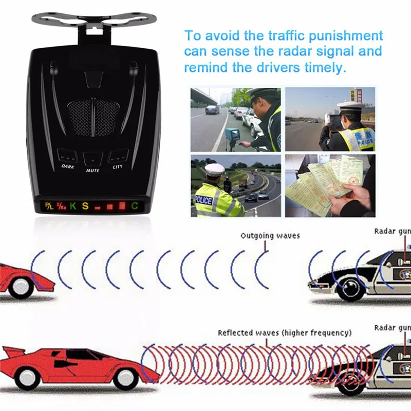 Автомобильный радар детектор 12 В 300 500 м|laser radar detector|radar detectorlaser |