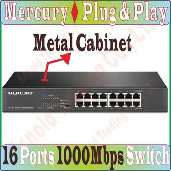 

Replace Tenda TEG1016D 16 Ports 1000Mbps Gigbit Ethnet Network Switch, Desktop/Rackmount Design, MDI/MDIX, 6KV Lightning protect