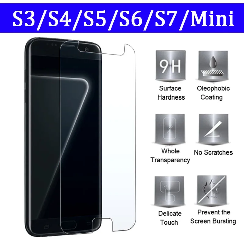 Galaxy s7 стекло для samsung s6 s5 s4 s3 mini Защитная пленка экрана закаленное s 3 4 5 6 7 3s 4S 5S 7s samsun