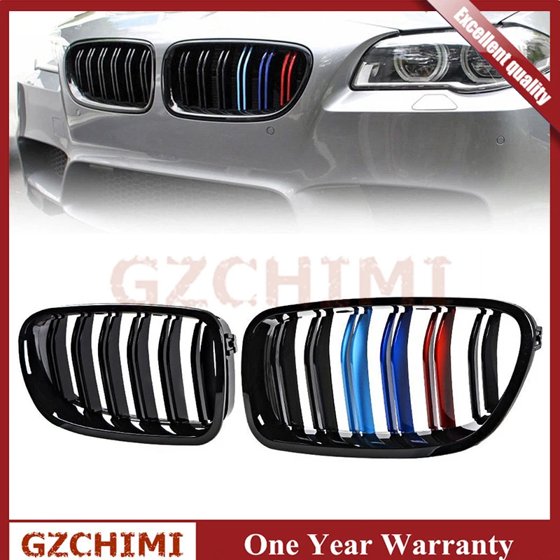 F10MFG3C решетка двойная планка m цвет матовый черный для BMW F10 F11 F18 M5 528i 550i 2011 2012 2013 2014