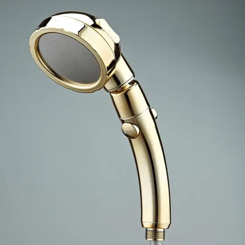 

ABS Plastic Water Saving Shower heads Three Mode Shower Head Water Pressure Boost Shower Head with Water Control Button