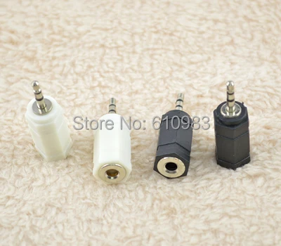

5pcs/lot Connectores Audio 2.5mm male plug to 3.5mm headphone jack socket female stereo connector adapters free shipping