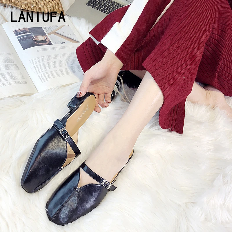 

new Women Flats shoes pu Leather Square Toe Loafers Slip on Flat women Shoes Comfortable Ballet dancing boat zapatos mujer #419