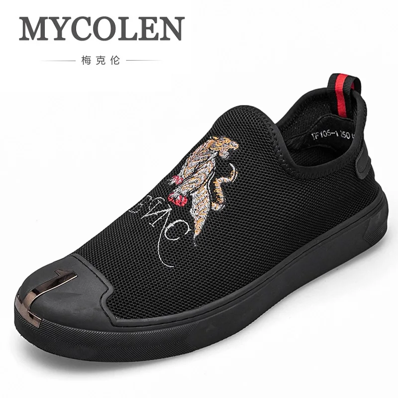 

MYCOLEN Casual Shoes Men Fashion Slip-On Loafers Moccasins Men Shoes Canvas Shoes Men Brand Canvas Shoe Zapato Hombre Piel