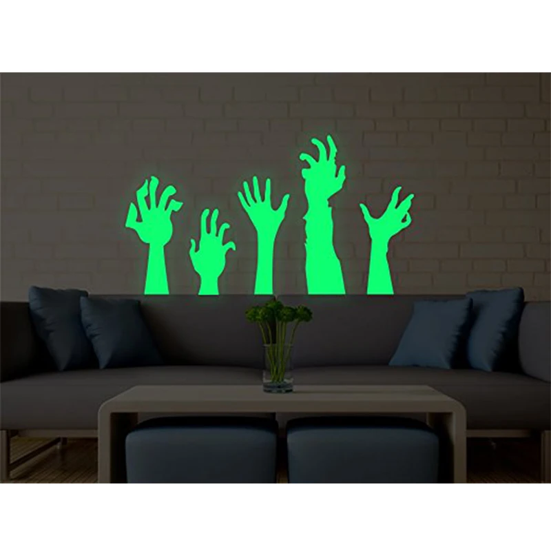 

ZN Decor Creative PVC Luminous Wall Sticker Fluorescent Decorative Night Glow Decal for Halloween Party (Ghost Hand) ZM7