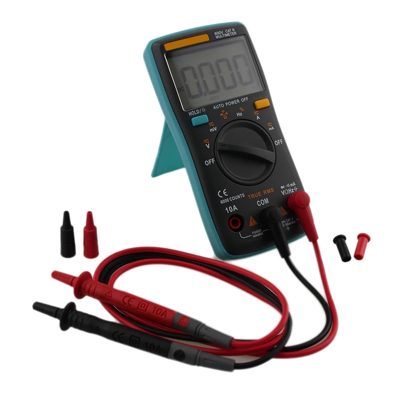 

Digital Multimeter, 6000 Counts AC / DC Voltmeter Ammeter Ohm Portable Voltage Meter