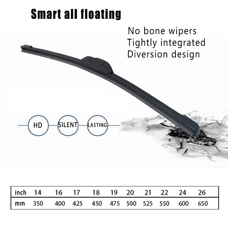 Atreus Universal U-type Frameless Rubber Car-styling windscreen wiper car washer for kia ceed rio suzuki sx4 skoda accessories Atreus Universal U-type Frameless Rubber Car-styling windscreen wiper car washer for kia ceed rio suzuki sx4 skoda accessories