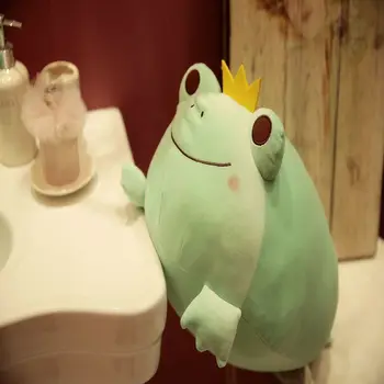 

Cute cute crown frog doll stretch super soft doll down cotton