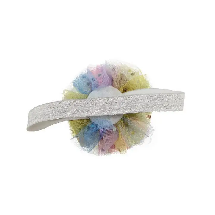 50 шт. DHL бутик волосы луки Hairband Обувь для девочек 3 ''марля хлопок цветок оголовье с эффектом омбре ленты лук