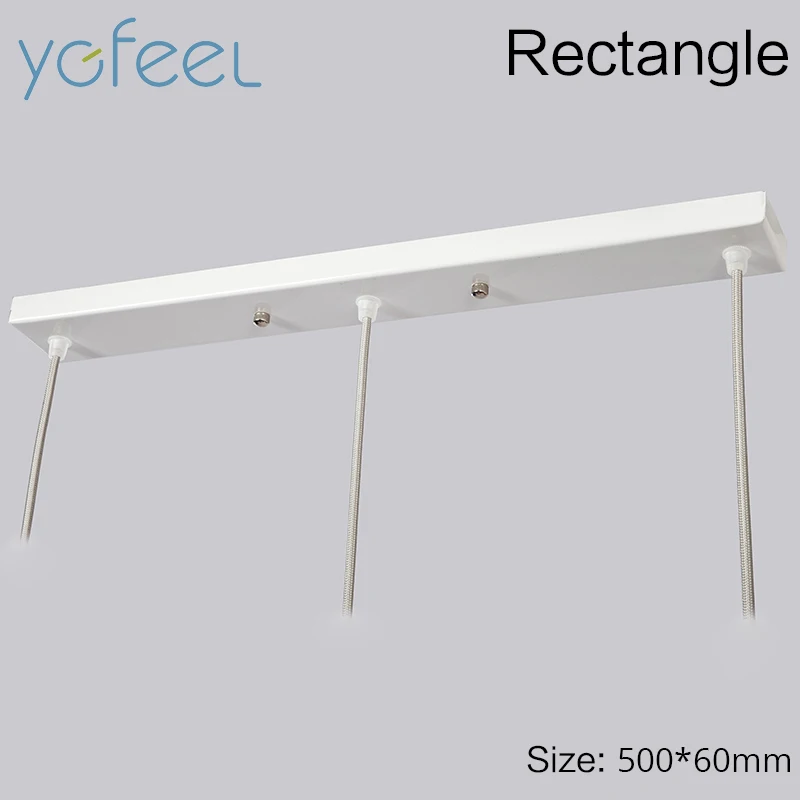  [YGFEEL] Modern Dining Room Pendant Light 3 Heads Round/Rectangle Ceiling Plate Indoor Living Room  - 32810853400