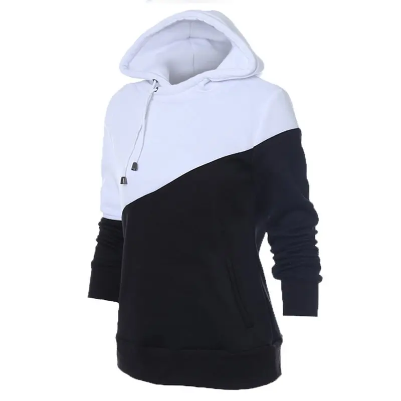Casual Black Hoodie Women Harajuku Patchwork Fashion Basic Hoodies Spring Autumn Hooded Top Ladies Streetwear Fitness Sweatshirt Casual Black Hoodie Women Harajuku Patchwork Fashion Basic Hoodies Spring Autumn Hooded Top Ladies Streetwear Fitness Sweatshirt