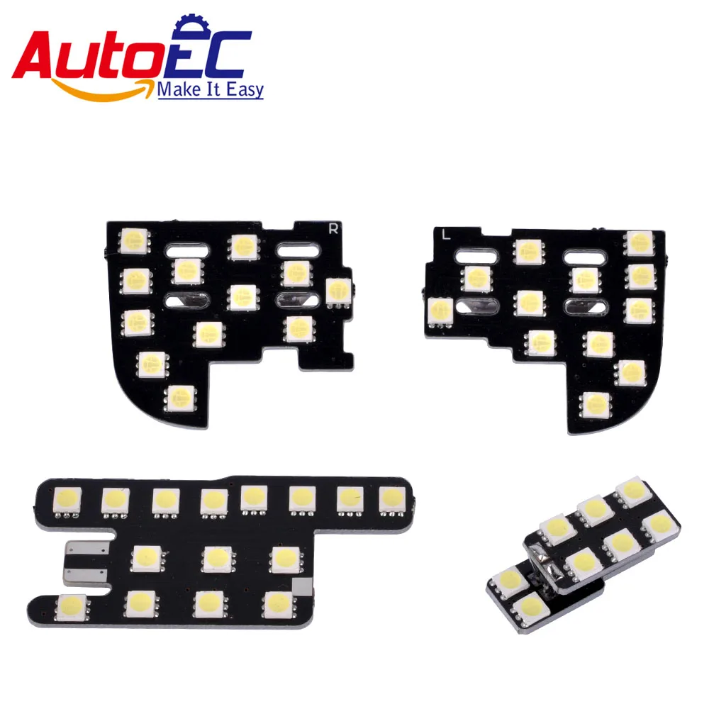 

AutoEC 4pcs/set 12V LED Dome Interior Dome Map Reading Lights Mirror LED Lights Kit Package Special Car LED For SPIRIOR #LDK34