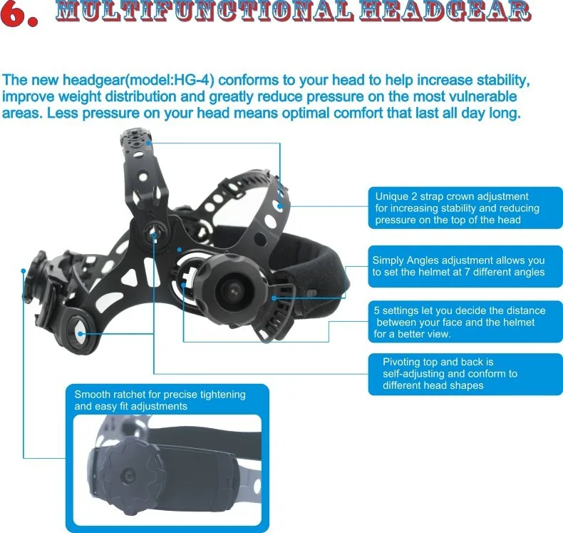 Headgear HG 4 for welding helmet welding mask auto darkening welding helmet