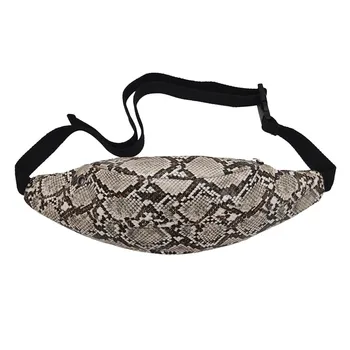 

High Quality Cell Phone Pocket Zipper Square Neutral Outdoor Serpentine Print Messenger Bag Sport Chest Bag Waist Bag 2019
