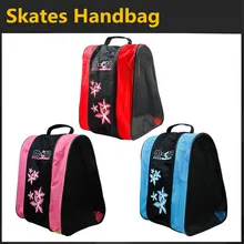Kids’ Inline Skates Bag Breathable Dustproof Handbag for Children Roller Skating Shoes Patines, Pink Blue Red Color