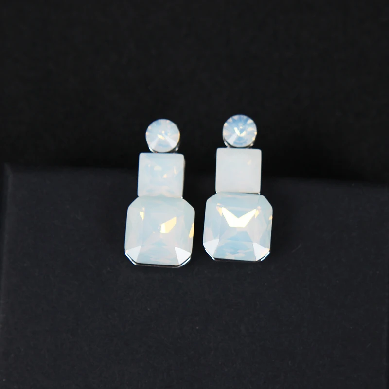 Великолепные Квадратные прозрачные индийские ювелирные серьги вечерние для