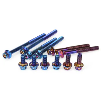 

5pc M6 10/15/55/75mm 304 stainless steel hex screws/Titanium plating screws/tapping screw color screw For Electric car/scooter