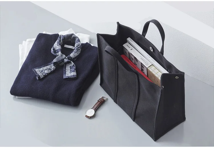 MJ Brand Design Canvas Bag Female Casual Tote Bags Large Capacity Women Handbag Versatile Canvas Shopping Bag Ladies Beach Bag (4)